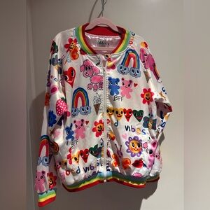 Lola + The Boys Good Vibes Bomber Jacket. Sz:12